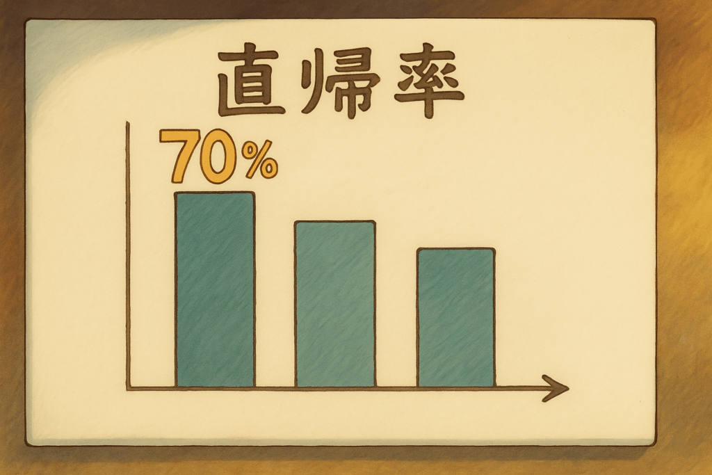 ホームページの直帰率70%が示す「埋もれたチャンス」を象徴するイラスト|反応率アップを狙うコンテンツに最適