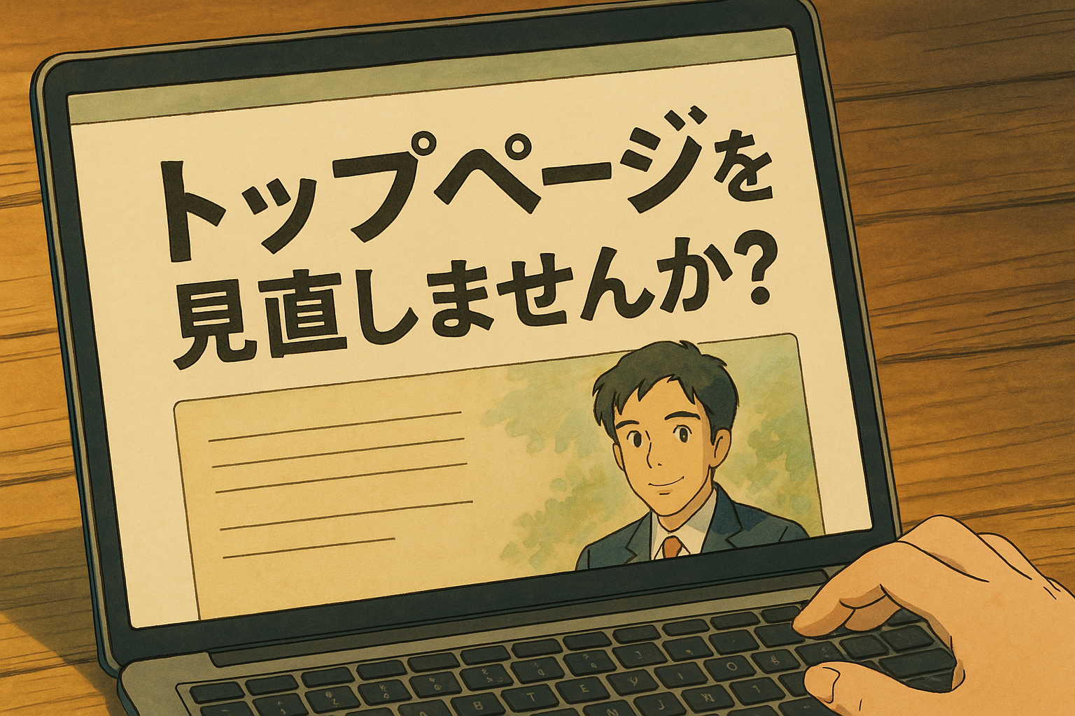 離脱率が高いホームページの課題を表現したイメージ素材|改善により眠っていた成果を呼び起こすことができるビジュアル